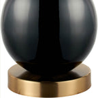 Pacific Sofia Black and Gold Enamel Table Lamp 30-983-BO
