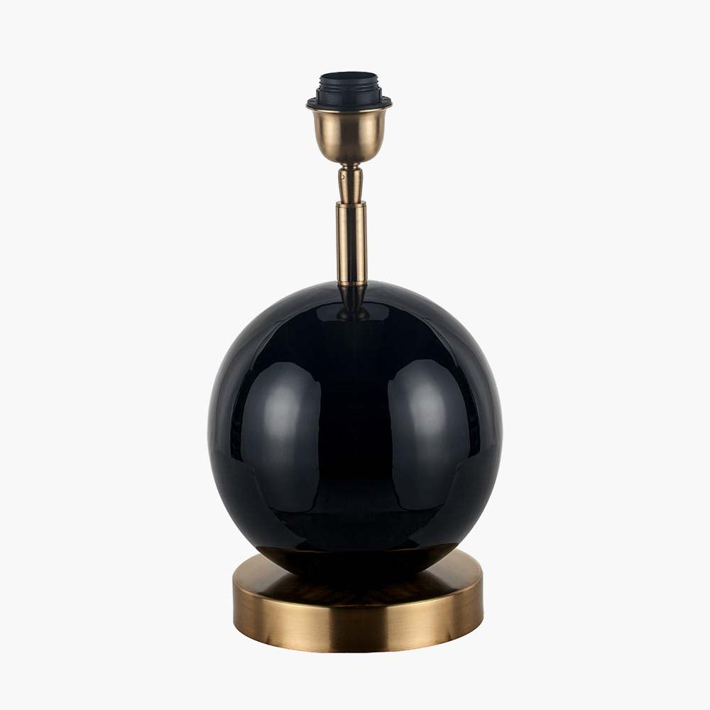 Pacific Sofia Black and Gold Enamel Table Lamp 30-983-BO