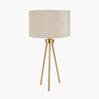 Pacific Houston Brushed Brass Metal Tripod Table Lamp 30-989-C