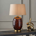 Pacific Lucien Tortoiseshell Glass Tall Table Lamp 30-998-C