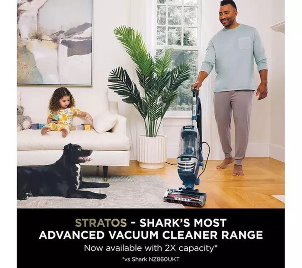 Shark AZ3000UKT Shark Stratos XL Anti Hair Wrap Plus Anti-Odour Upright Vacuum - Navy Blue