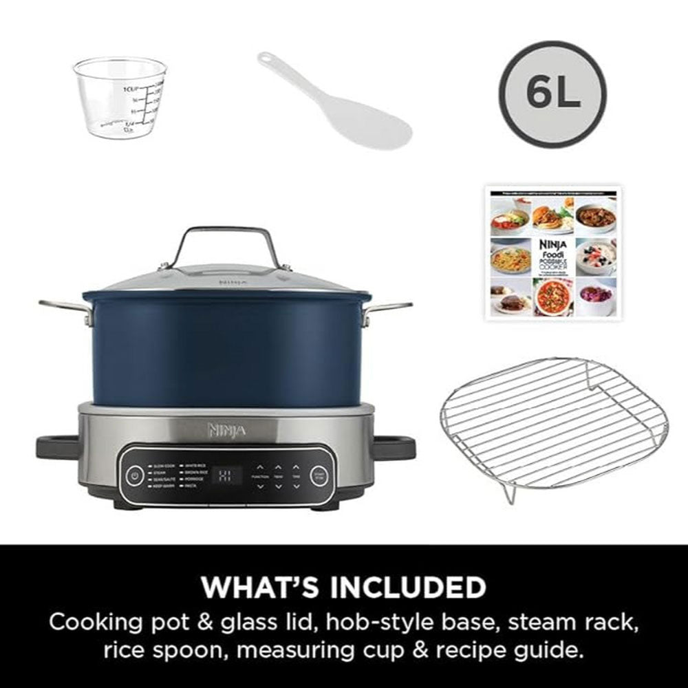 Ninja MC1101UK Foodi 8-in-1 6L PossibleCooker Rice & Slow Cooker - Midnight Blue