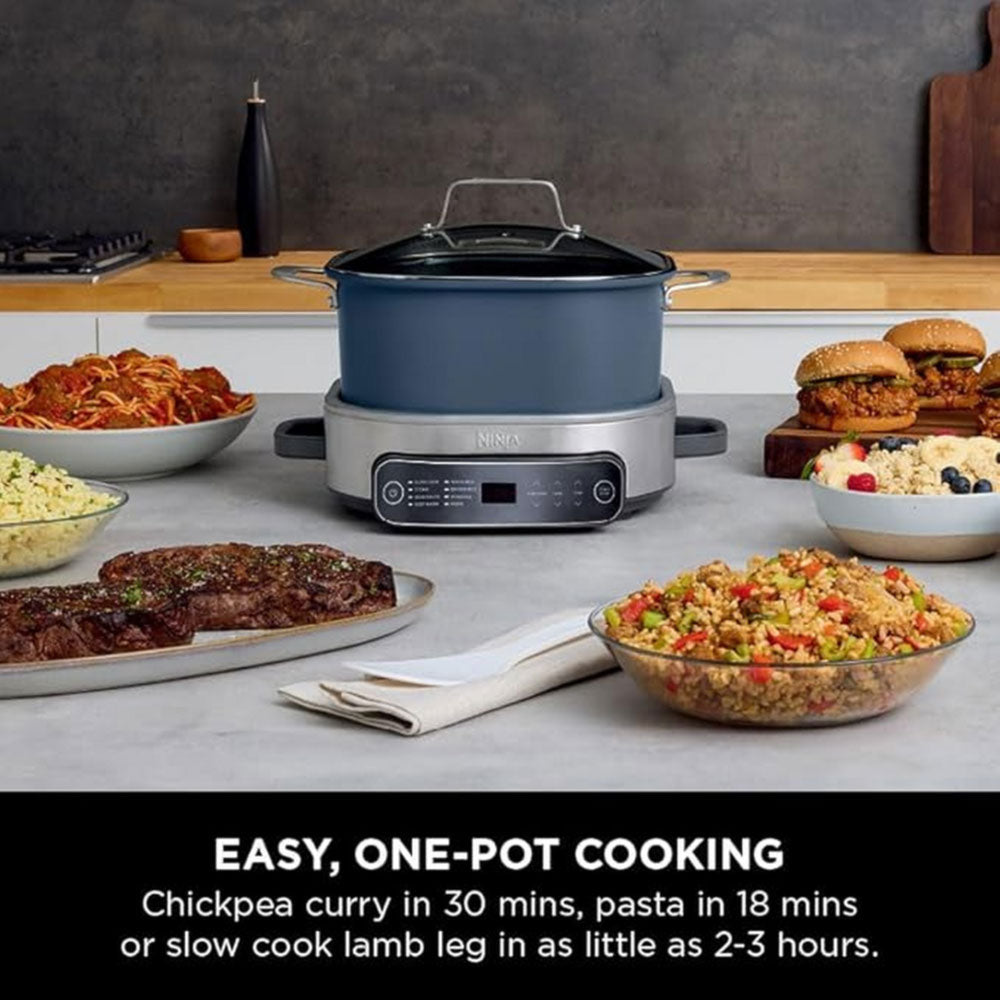 Ninja MC1101UK Foodi 8-in-1 6L PossibleCooker Rice & Slow Cooker - Midnight Blue