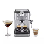 Delonghi EM450M Classic Manual Coffee Machine-Stainless Steel/Metal