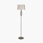Pacific Jenna Antique Brass Metal Twist Detail Floor Lamp 32-040-C