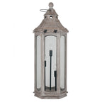 Pacific Adaline Antique Grey Wood Lantern Floor Lamp 32-075-C