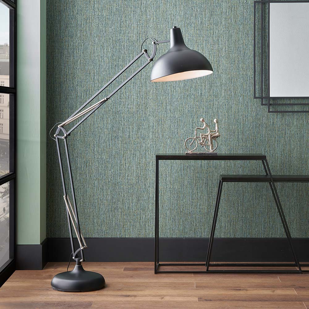Pacific Alonzo Matt Black Metal Task Floor Lamp 32-083-C