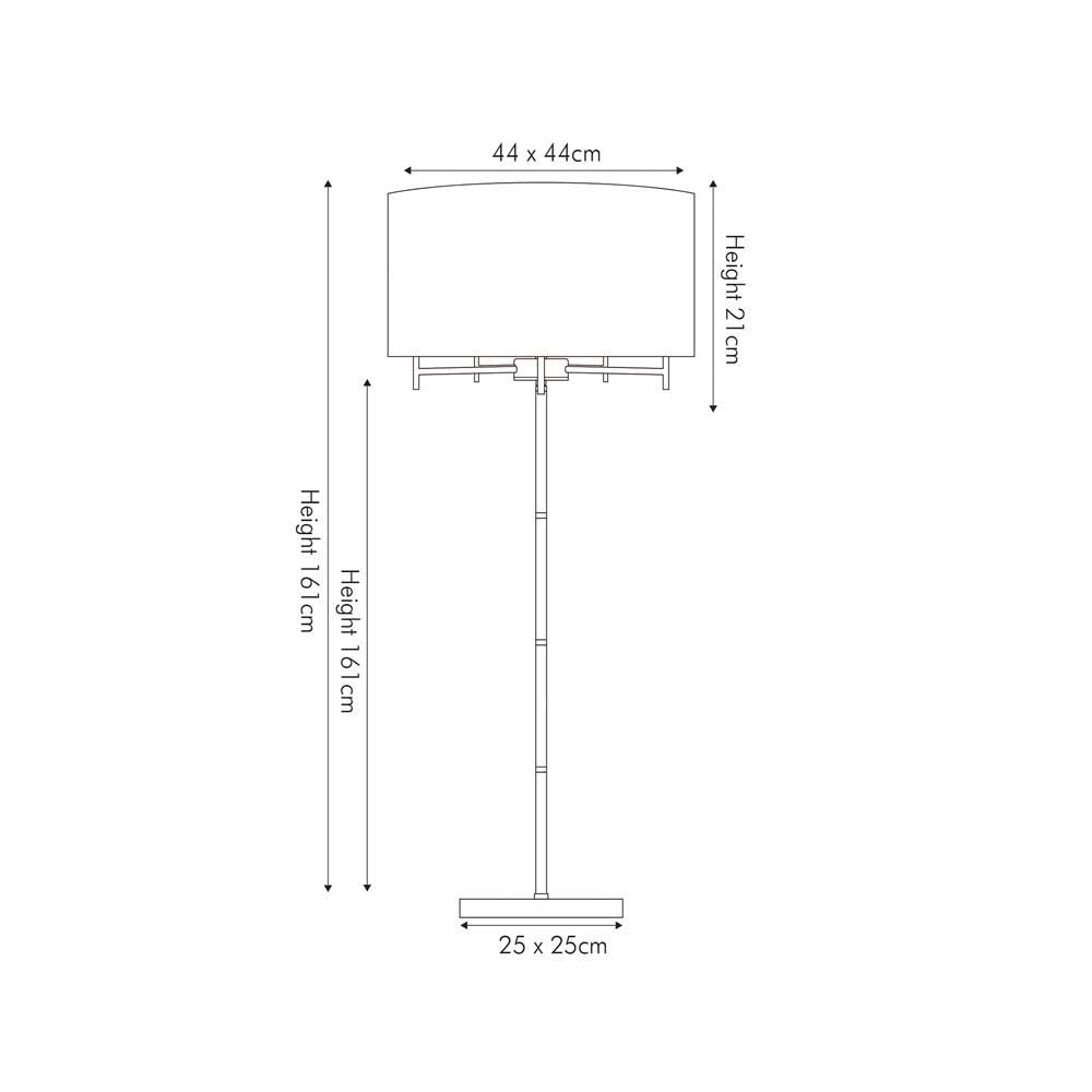 Pacific Plaza Silver 5 Light Metal Floor Lamp 32-133-C
