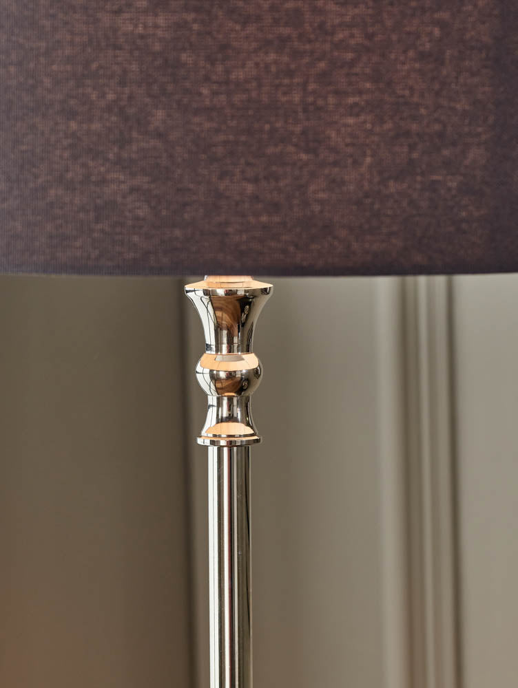 Pacific Claudius Nickel Metal Stick Floor Lamp 32-170-BO