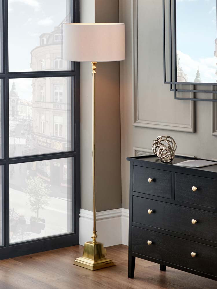 Pacific Claudius Gold Metal Stick Floor Lamp 32-171-BO