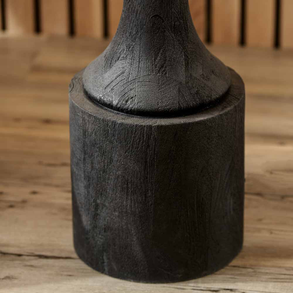 Pacific Marin Black Wood Tall Neck Floor Lamp 32-175-BO