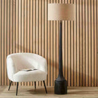 Pacific Marin Black Wood Tall Neck Floor Lamp 32-175-BO