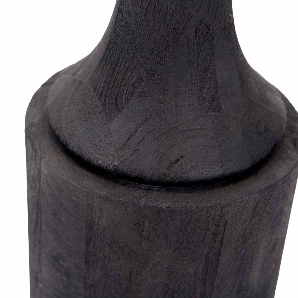 Pacific Marin Black Wood Tall Neck Floor Lamp 32-175-BO