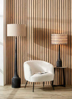 Pacific Marin Black Wood Tall Neck Floor Lamp 32-175-BO
