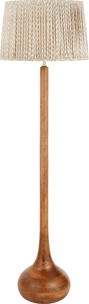 Pacific Toma Oiled Wood Tall Neck Floor Lamp 32-176-BO