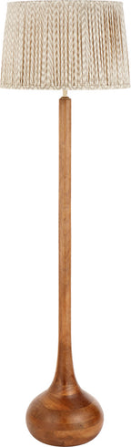 Pacific Toma Oiled Wood Tall Neck Floor Lamp 32-176-BO