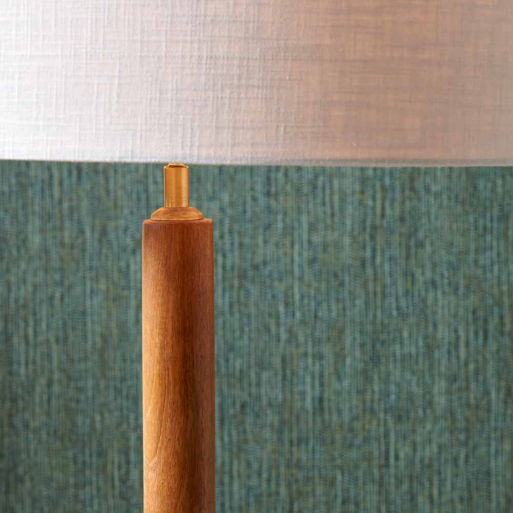 Pacific Toma Oiled Wood Tall Neck Floor Lamp 32-176-BO