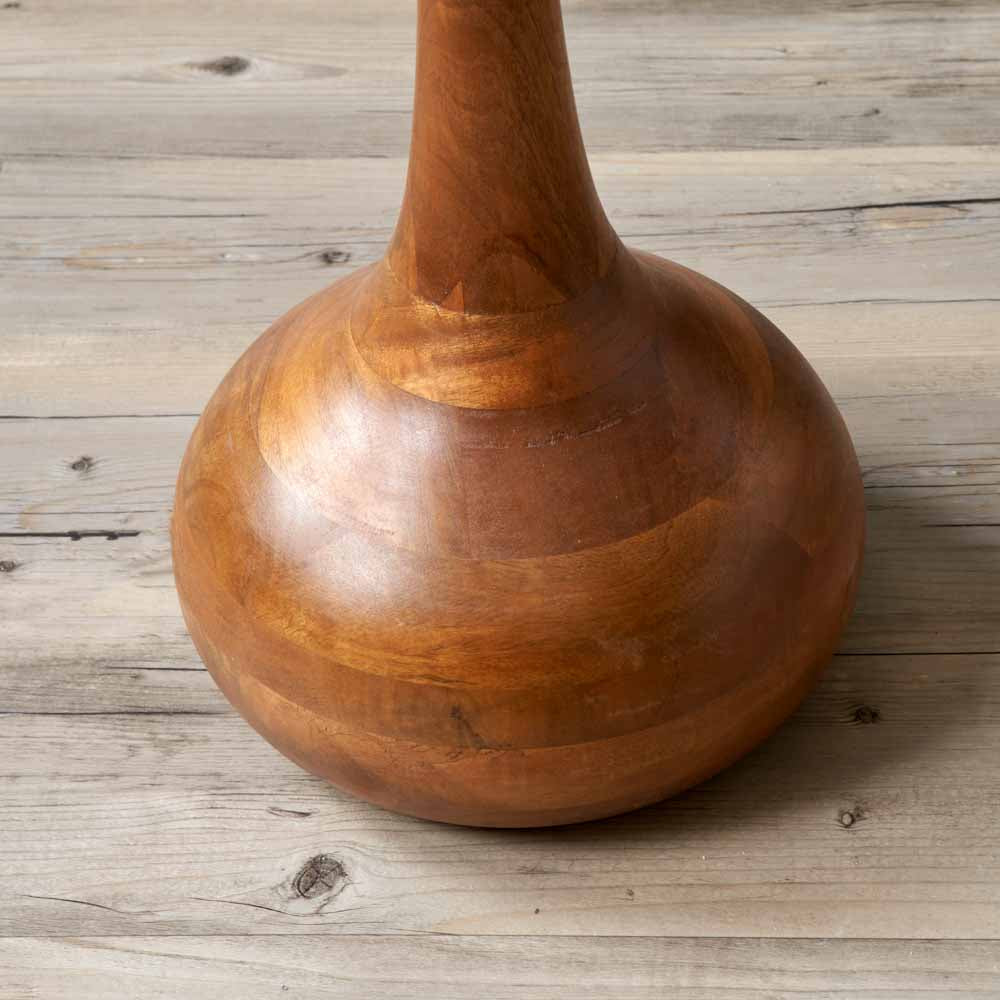 Pacific Toma Oiled Wood Tall Neck Floor Lamp 32-176-BO