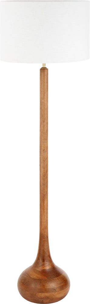 Pacific Toma Oiled Wood Tall Neck Floor Lamp 32-176-BO