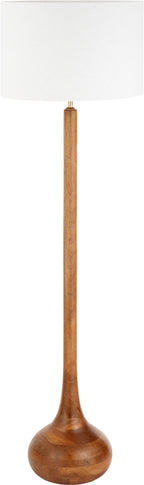 Pacific Toma Oiled Wood Tall Neck Floor Lamp 32-176-BO