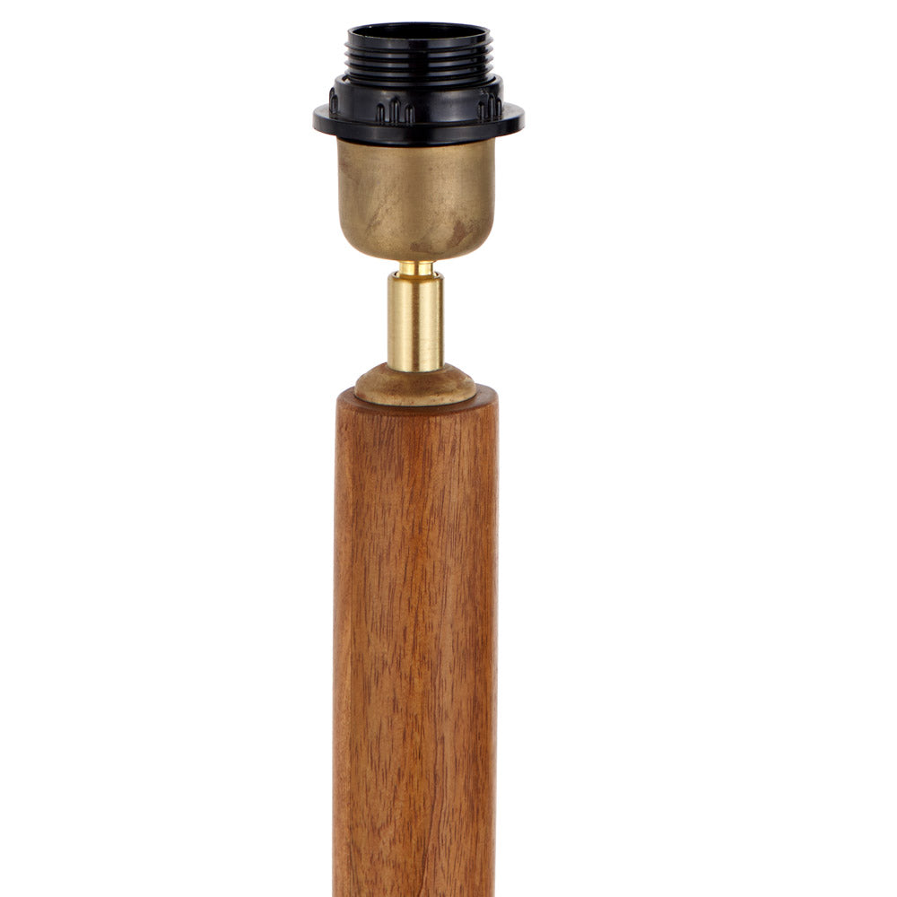 Pacific Toma Oiled Wood Tall Neck Floor Lamp 32-176-BO