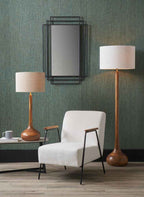 Pacific Toma Oiled Wood Tall Neck Floor Lamp 32-176-BO
