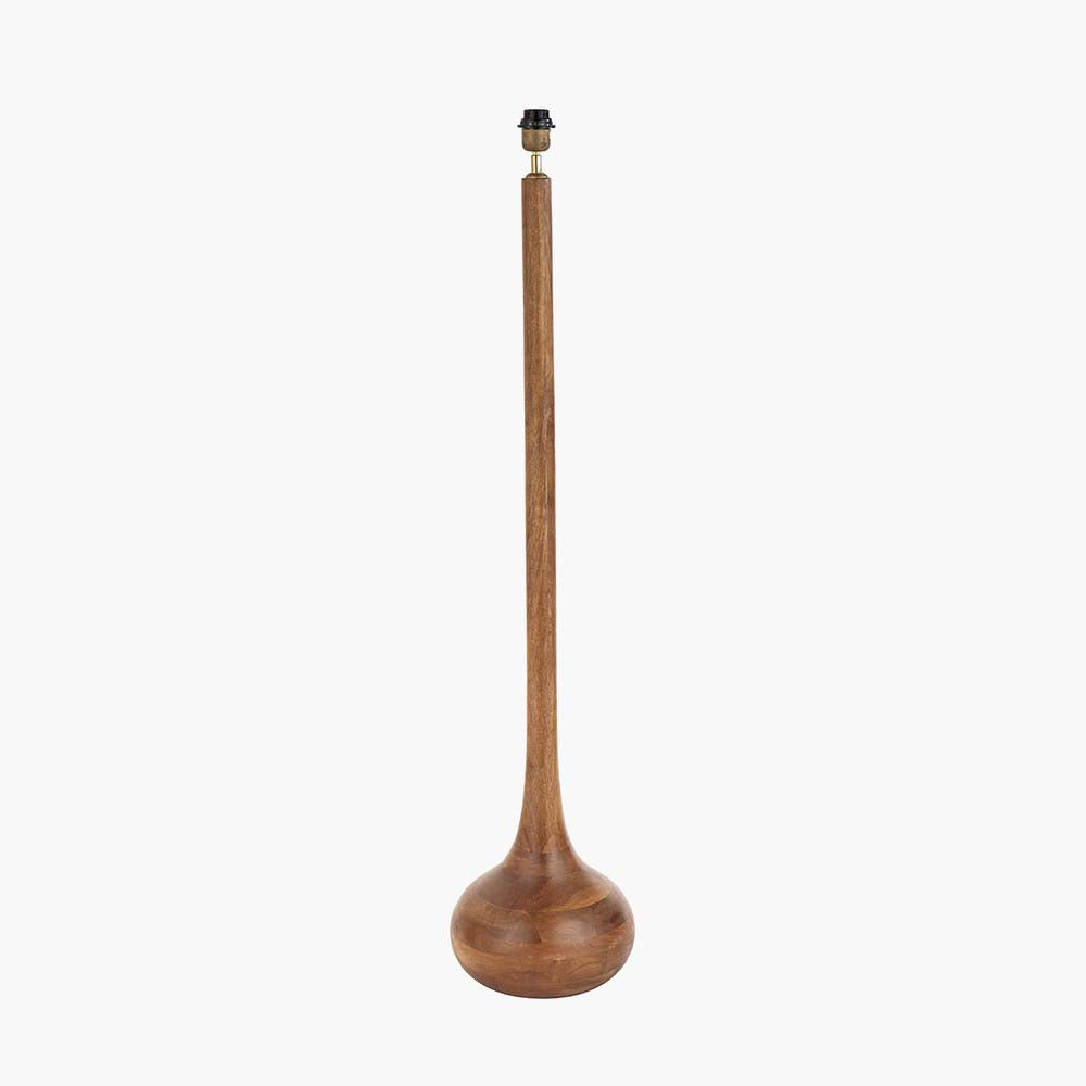 Pacific Toma Oiled Wood Tall Neck Floor Lamp 32-176-BO