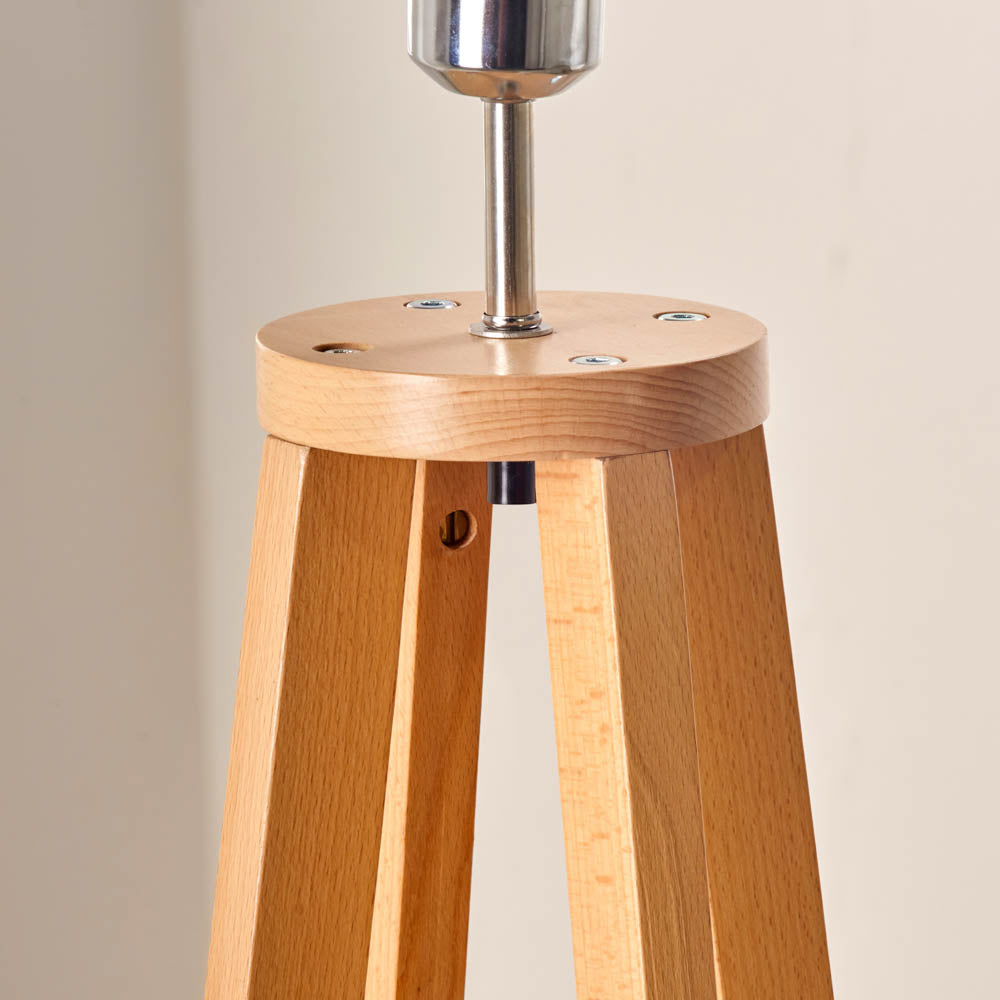 Pacific Whitby Natural Wood Tapered 4 Post Floor Lamp 32-181-BO
