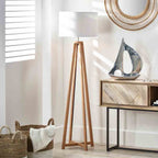 Pacific Whitby Natural Wood Tapered 4 Post Floor Lamp 32-181-BO