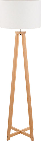 Pacific Whitby Natural Wood Tapered 4 Post Floor Lamp 32-181-BO