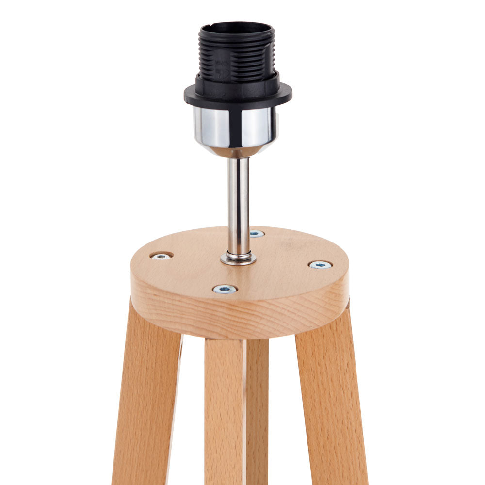 Pacific Whitby Natural Wood Tapered 4 Post Floor Lamp 32-181-BO