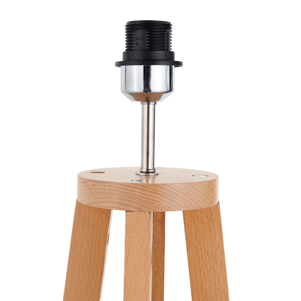 Pacific Whitby Natural Wood Tapered 4 Post Floor Lamp 32-181-BO
