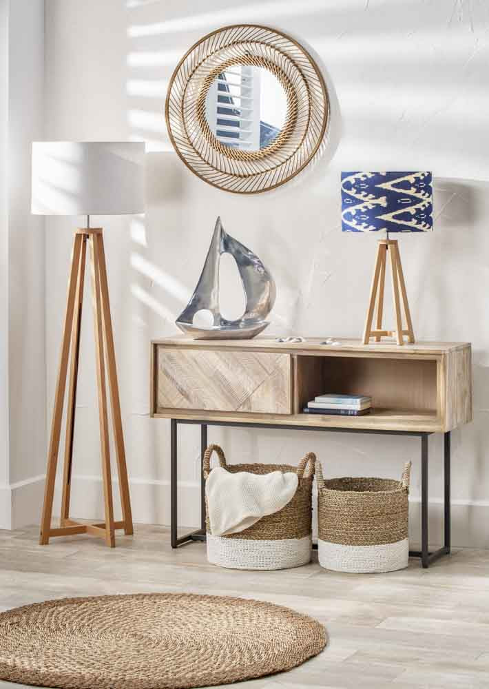 Pacific Whitby Natural Wood Tapered 4 Post Floor Lamp 32-181-BO