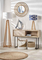 Pacific Whitby Natural Wood Tapered 4 Post Floor Lamp 32-181-BO