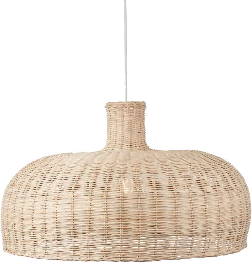 Pacific Caswell Natural Rattan Dome Pendant 33-074