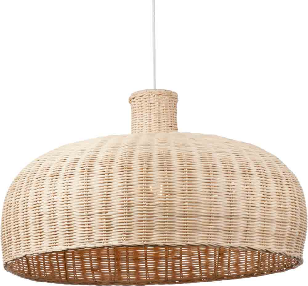 Pacific Caswell Natural Rattan Dome Pendant 33-074