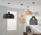 Pacific Caswell Natural Rattan Dome Pendant 33-074