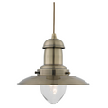 Hooded Dome Antique Brass Ceiling Pendant
