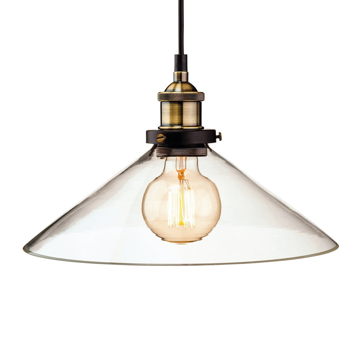Empire Antique Brass Cone Pendant