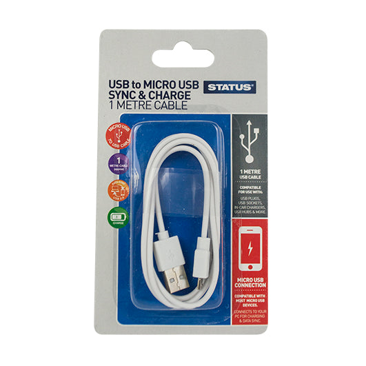 Micro USB To USB Charging & Data Transfer Cable (Sync & Charge)