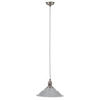 Pacific Macchiato Grey and Silver Metal Cafe Pendant 35-101