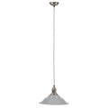 Pacific Macchiato Grey and Silver Metal Cafe Pendant 35-101