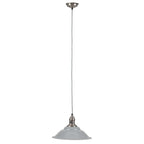 Pacific Macchiato Grey and Silver Metal Cafe Pendant 35-101