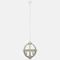 Pacific Javier Small Round Wooden Electrified Pendant 35-116