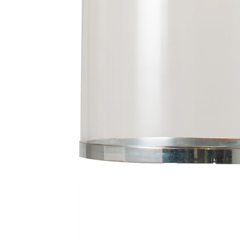 Pacific Cloche Clear Glass and Silver Pendant 35-124