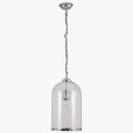 Pacific Cloche Clear Glass and Silver Pendant 35-124