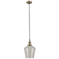Pacific Emmanuelle Antique Brass Metal and Clear Glass Pendant 35-125