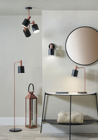 Pacific Biba Black and Antique Copper 3 Light Electrified Pendant 35-154
