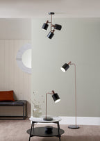 Pacific Biba Black and Antique Copper 3 Light Electrified Pendant 35-154