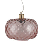Pacific Azores Rose Textured Glass Oval Pendant 35-168-K
